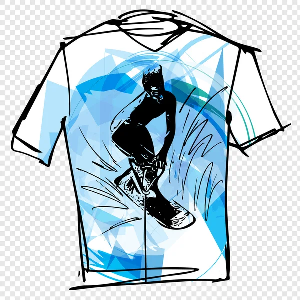 Illustrazione vettoriale tee sport — Vettoriale Stock