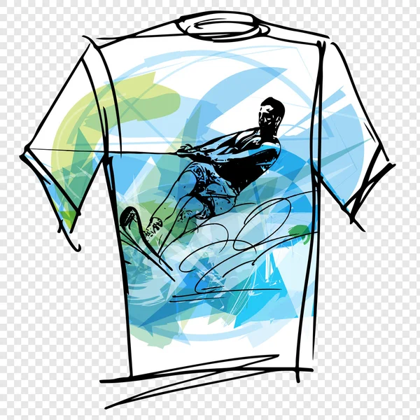 Deporte tee vector ilustración — Vector de stock