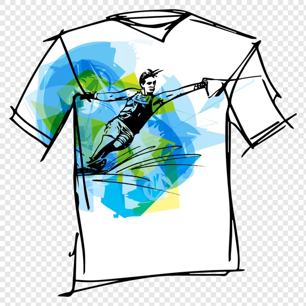 スポーツ t シャツのベクトル図 — ストックベクタ