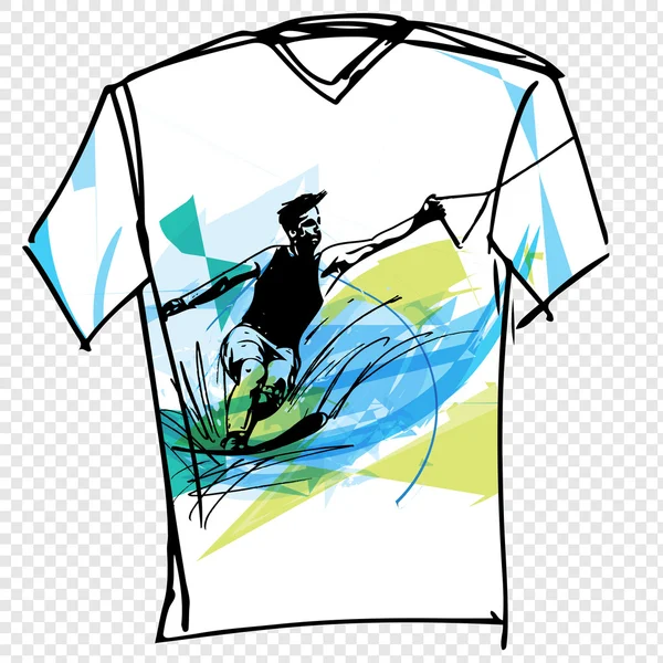 Illustrazione vettoriale tee sport — Vettoriale Stock