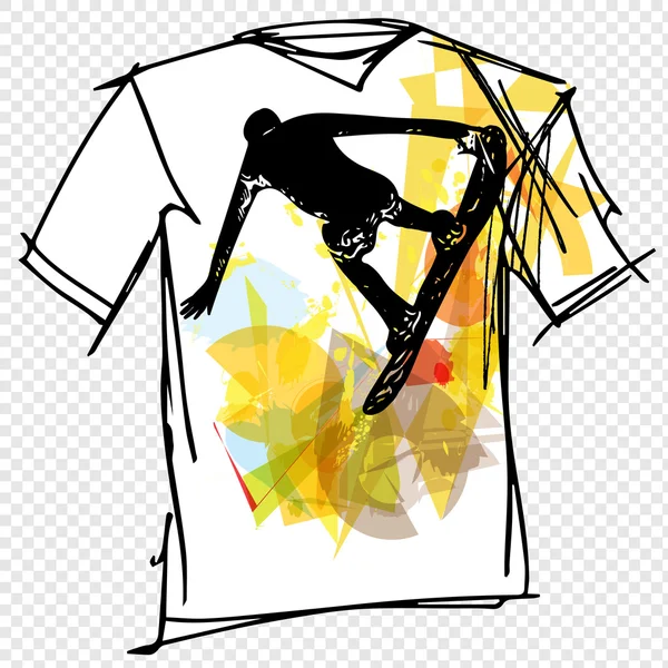 Deporte tee vector ilustración — Vector de stock