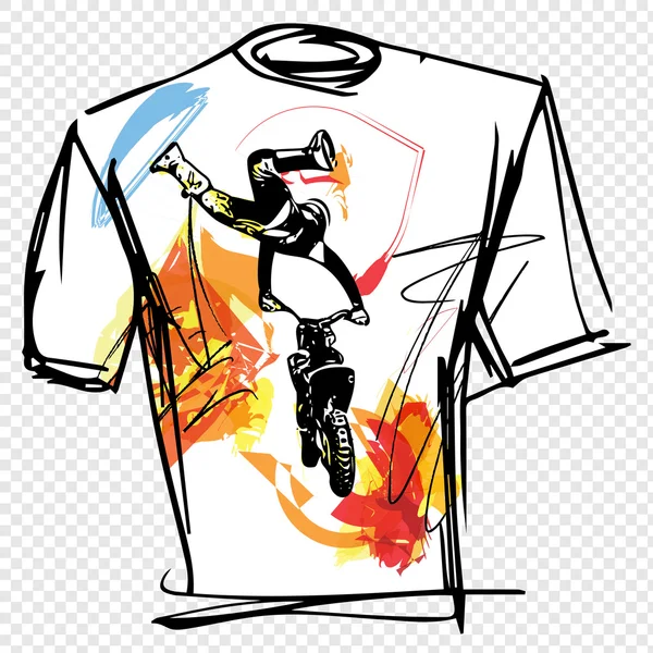 Illustrazione sport tee — Vettoriale Stock