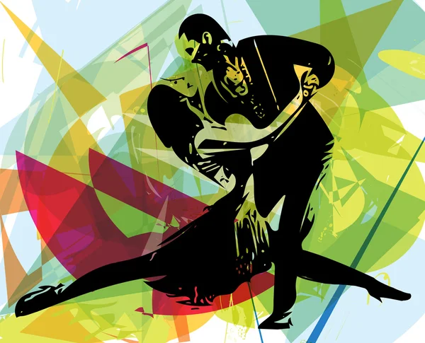 Latino Couple dansant — Image vectorielle
