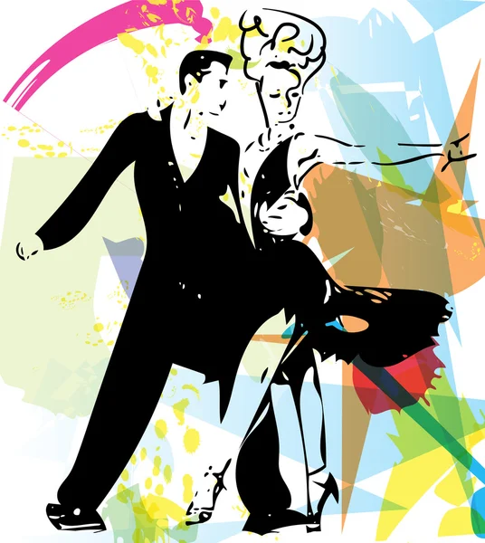 Latino taneční pár — Stockový vektor