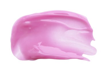 Pembe Lipgloss örnek beyaz zemin üzerine yayılmış