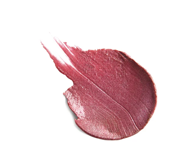 Verschmutzter Lippenstift auf weißem Hintergrund — Stockfoto