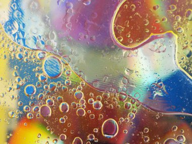 Su kabarcıkları zeytinyağı yakın çekim