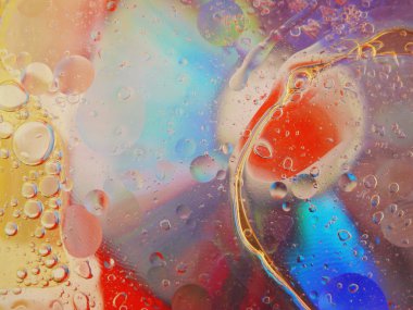 Su kabarcıkları zeytinyağı yakın çekim