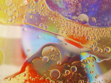 Su kabarcıkları zeytinyağı yakın çekim