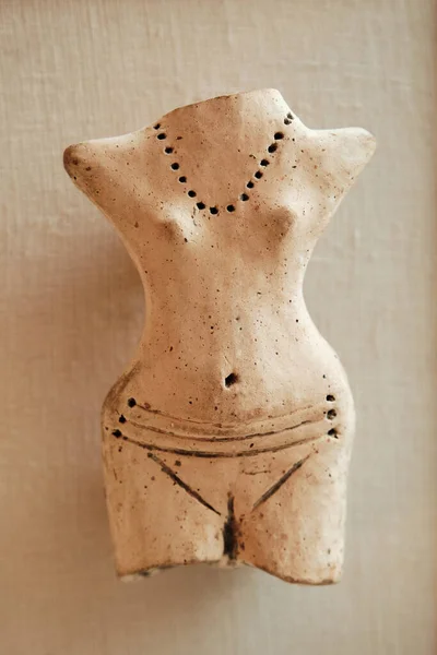 トリプリアン文化の女性の粘土人形 人類型プラスチックアート トリピリアン文化 — ストック写真