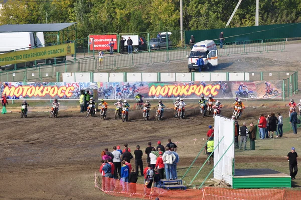 Orosz bajnokság a Motocross — Stock Fotó