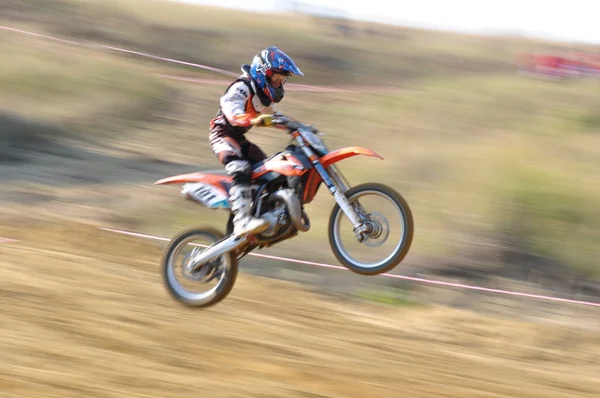 Long jump on a motorcycle — Stock Photo, Image