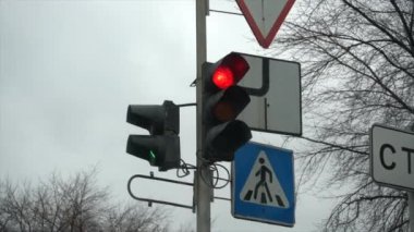 Trafik lambasındaki arabanın camından görüntüle