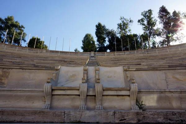 Kuninkaalliset paikat Panathinaiko-stadionilla — kuvapankkivalokuva