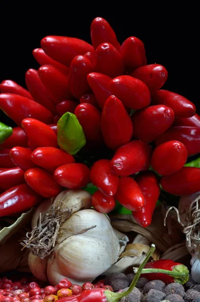 Especiarias e legumes coloridos — Fotografia de Stock