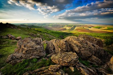 dağ manzarası içinde dobrogea, Romanya