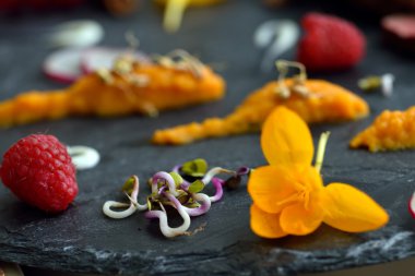 Kızarmış ördek eti dilimleri 