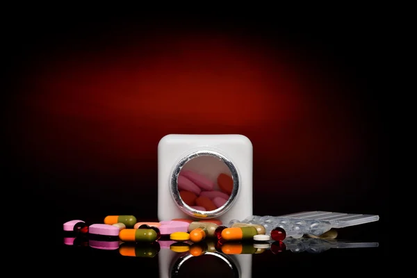 Various colorful pills in studio — Stock Photo, Image