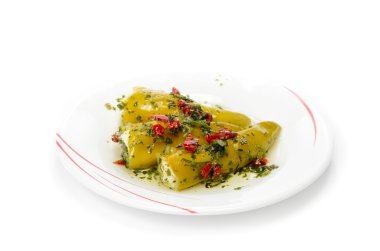 tatlı peynir ile doldurulmuş biber