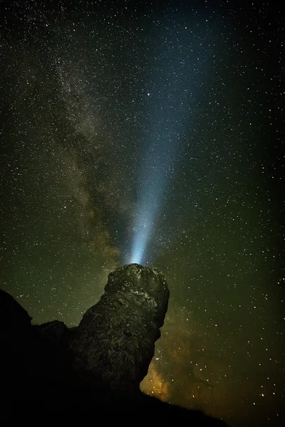 Ciel nocturne avec voie lactée — Photo