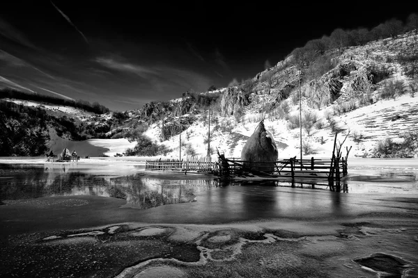 Winterliche Berglandschaft — Stockfoto