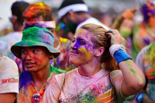 Personas en Mamaia color run 2014 — Foto de Stock