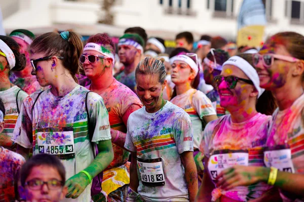 Pessoas na Mamaia color run 2014 — Fotografia de Stock