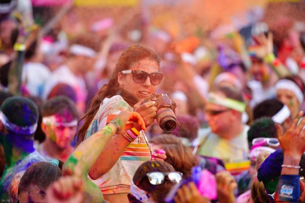 Personas en Mamaia color run 2014 — Foto de Stock