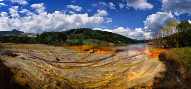 polluted lake in Romania clipart