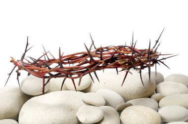 crown made of thorns and river stones clipart