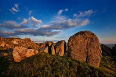 dağ manzarası içinde dobrogea, Romanya