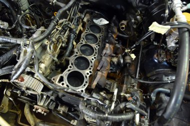 araba motoru yakın çekim