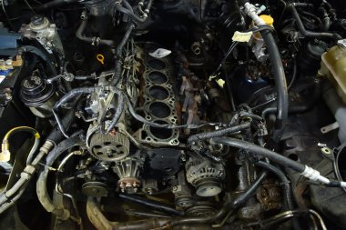 araba motoru yakın çekim