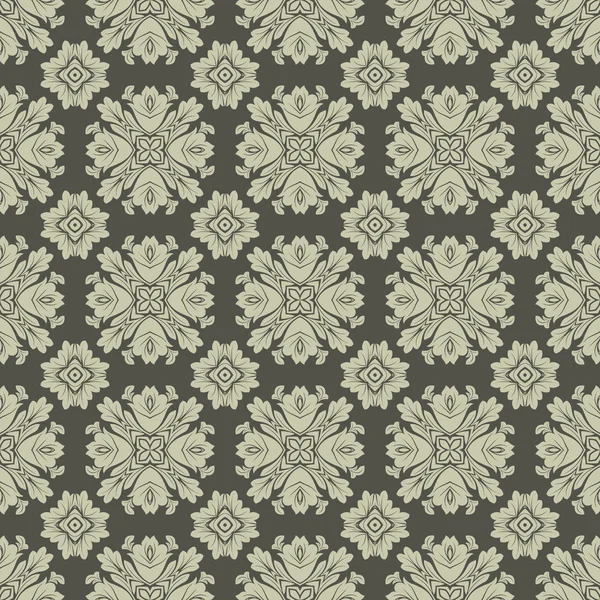 Seamless Grey & Off White Medallion Pattern — Stock Photo, Image