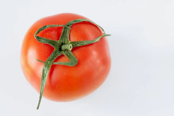 Tomate Isoliert Auf Weißem Hintergrund Von Oben — Stockfoto