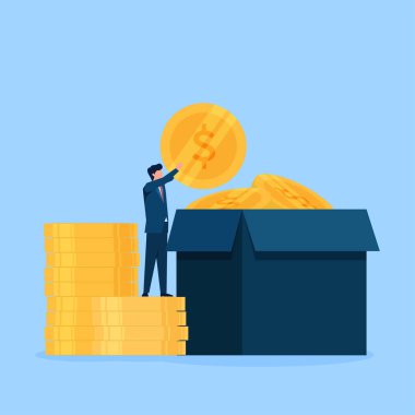 İşadamı bağış için kutuya para koydu..