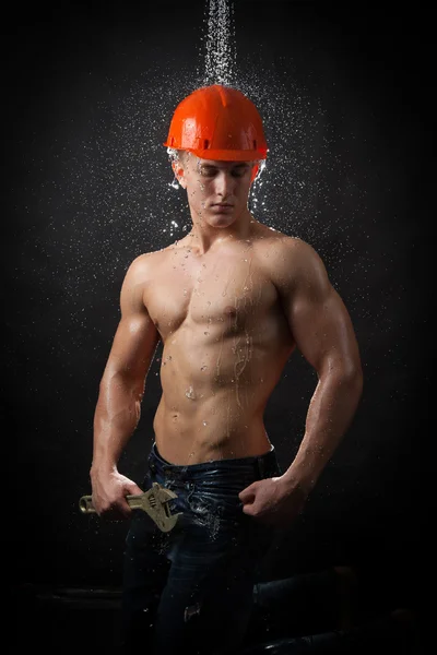 Muscular worker — Stock Photo, Image
