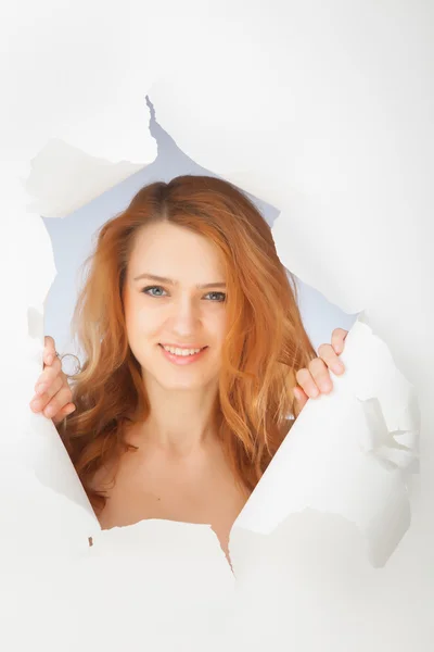 Beautiful red-haired girl — Stock Photo, Image