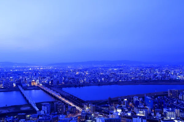 Osaka Nachtansicht — Stockfoto