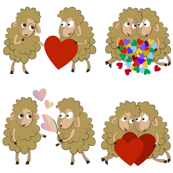 Sevgililer Günü için bir çift komik koyun.