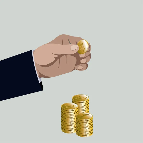 El, para yığınına altın para koydu..