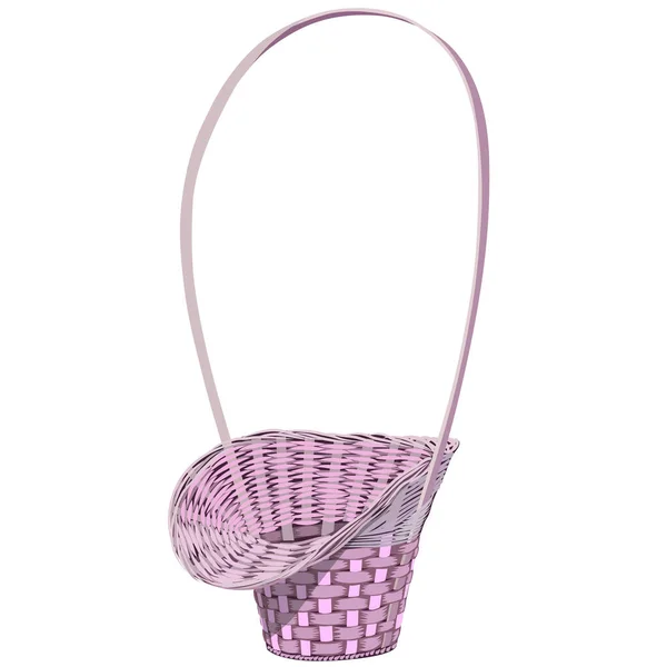 Empty Wicker Floral Basket — Stock Vector