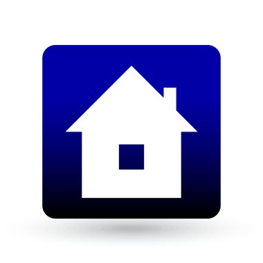 ev simgesini, mavi simge. EPS 10