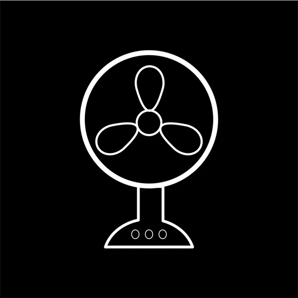 The fan icon. fan, ventilator, blower, propeller symbol. Flat Vector illustration. black icon — Stock Vector