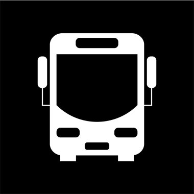 Otobüs vektör simgesi. siyah simgesi