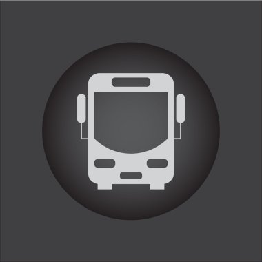 Otobüs vektör simgesi. siyah simgesi