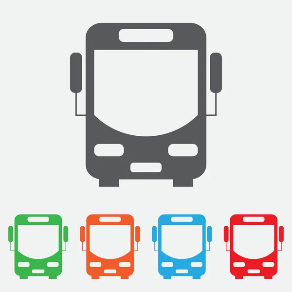 Buss vektor ikon. färgikonen Stockillustration