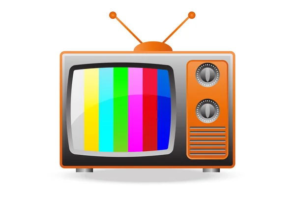 Retro TV Set Icon — Stock Vector