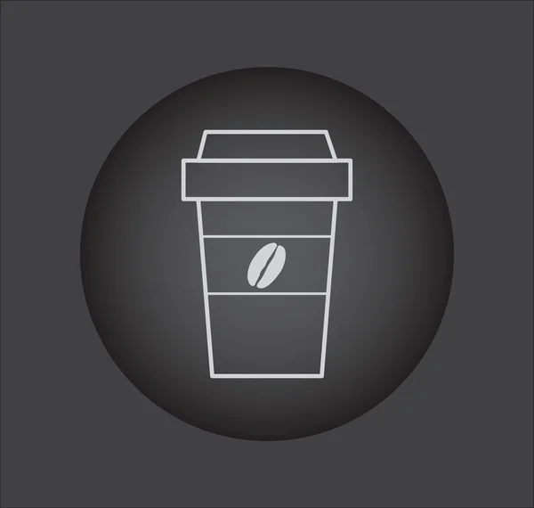 Tome un icono de signo de café. con logo de granos de café — Vector de stock