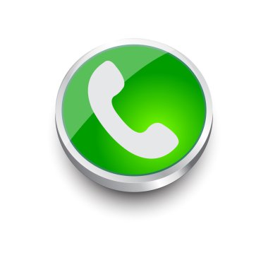 telefon yeşil tasarım öğeleri için Web sitesi veya uygulama vektör eps10.